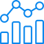 Bar and line graph icon